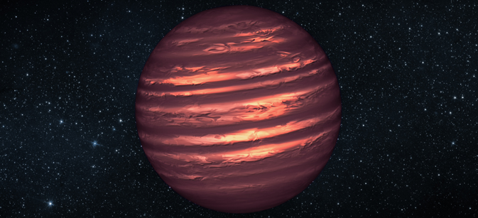 Η καλλιτεχνική απεικόνιση του καφέ νάνου που φέρει το όνομα 2MASSJ22282889-431026.