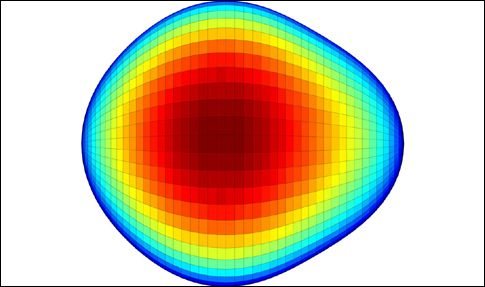 Γραφική αναπαράσταση του πυρήνα του ράδιου-224. Οι ερευνητές τον παρομοιάζουν με αχλάδι (Πηγή: Liam Gaffney / Peter Butler, University of Liverpool)