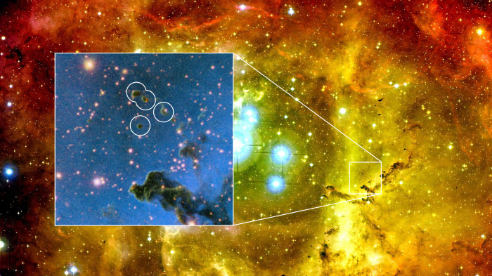 Μικρά νέφη σκόνης, όπως αυτά μέσα στους κύκλους, φαίνεται ότι καταρρέουν υπό το βάρος τους και σχηματίζουν πλανήτες