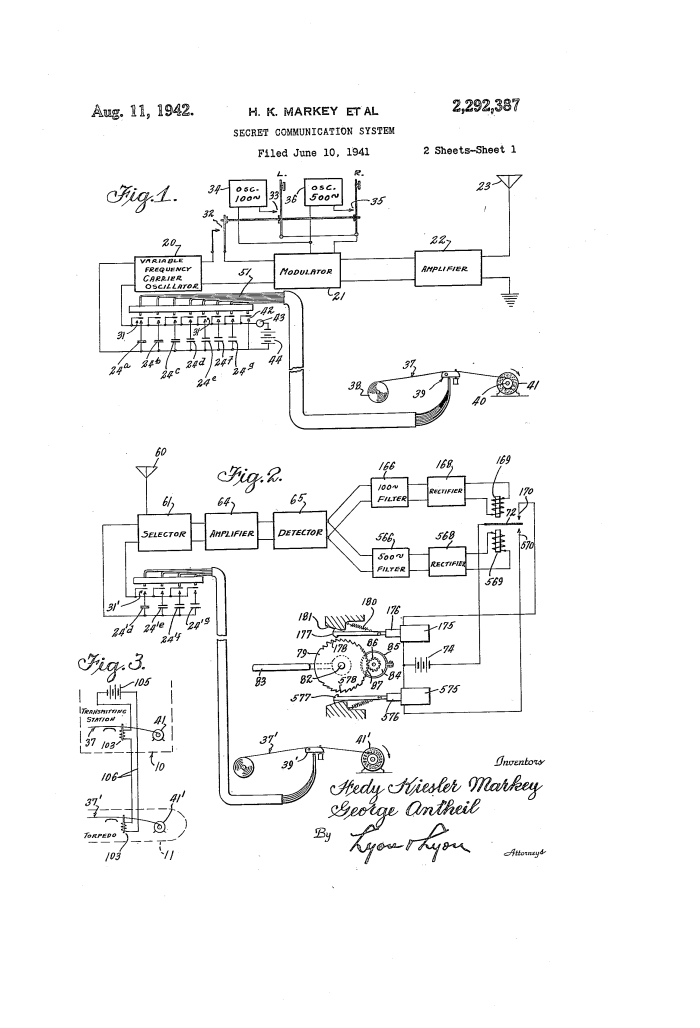 Secret communication system US 2292387 A http://www.google.com/patents/US2292387