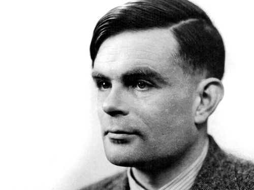 O Alan Turing (δεξιά) με  συνεργάτες του εργάζεται στον υπολογιστή  Ferranti Mark 