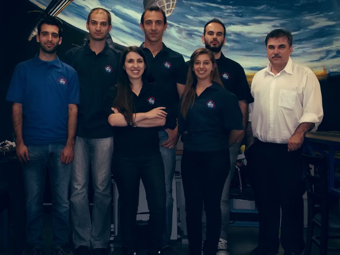 Part of the Lambda Team with (right to left) Dr. Periklis Papadopoulos, Kostas Alexandrou, Eriana Panopoulou, Vaggelis Christodoulou, Maria Dimitrakopoulou, Charalabos Koulouris and Simos Kanis.