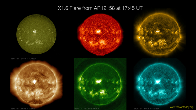 Οι ηλιακές εκλάμψεις κατατάσσονται σε 3 κατηγορίες: τις πιο ασθενείς (C),τις μεσαίες, (Μ) και τις ισχυρές (Χ). Η σημερινή χαρακτηρίζεται ως Χ1.6, που ναι μεν είναι αρκετά ισχυρή, όχι όμως όσο η τερατώδης Χ4.9, που έγινε τον Φεβρουάριο 2014 