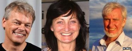 Edvard Moser, May-Britt Moser and John O'Keefe