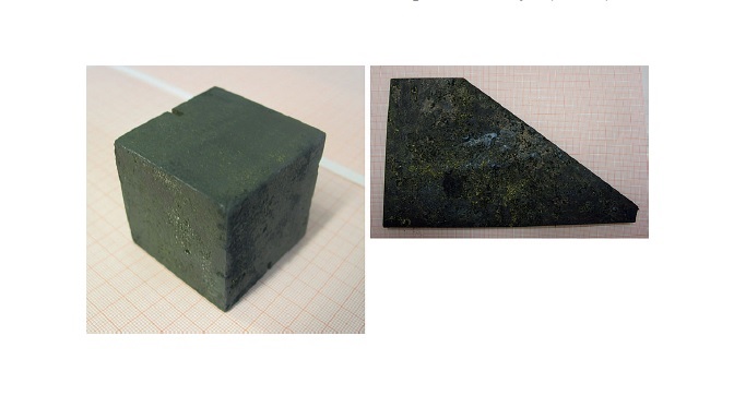 Αριστερά: κύβος του Heisenberg (5cm σε κάθε διεύθυνση)