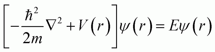 H χρονο-ανεξάρτητη εξίσωση Schrödinger 