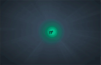 When a free neutron (green) undergoes a process known as beta decay, it produces a proton (red), an antineutrino (gold) and an electron (blue)–as well as a photon (white). An experiment at NIST measured the range of energies that a given photon produced by beta decay can possess, a range known as its energy spectrum.