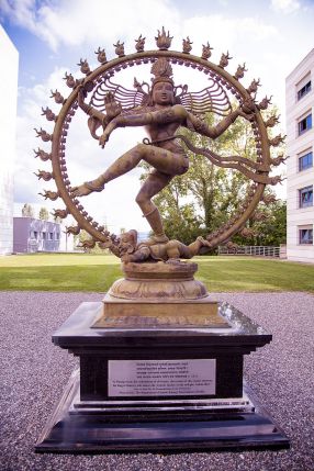 https://en.wikipedia.org/wiki/Nataraja#/media/File:Shiva%27s_statue_at_CERN_engaging_in_the_Nataraja_dance.jpg